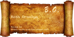 Both Orsolya névjegykártya